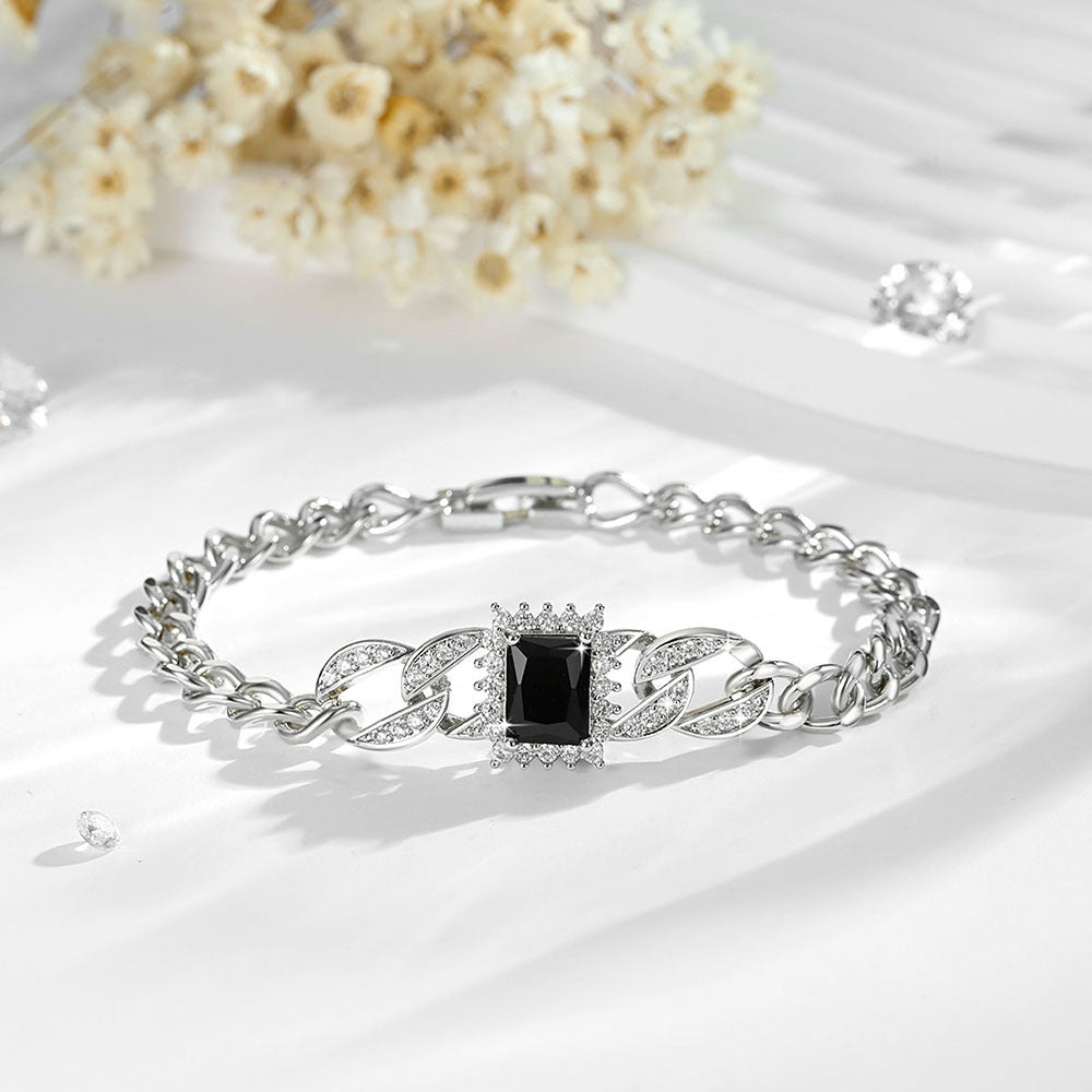 Wholesale 14K Zircon Copper Gold Plated Silver Cuban Bracelet ACC-BT-HengXuan002