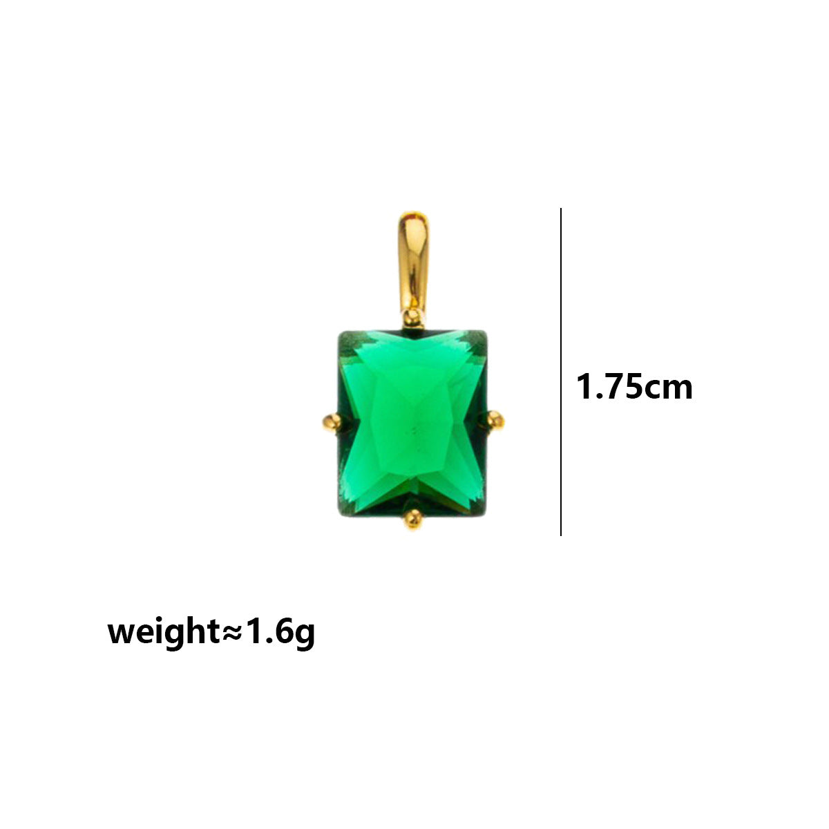 Wholesale Copper Electroplated Geometric Birthstone Pendant DIY Jewelry Accessory for Party