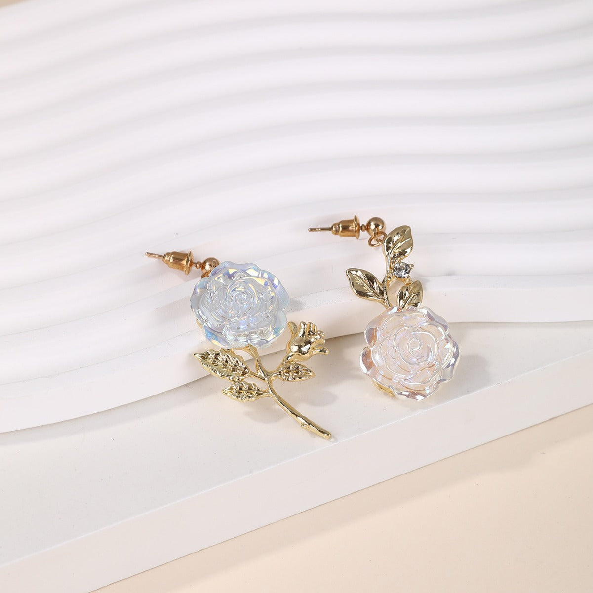 Wholesale  Ladies Golden Rose Earrings