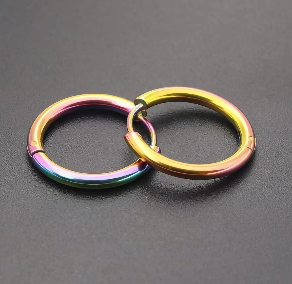 Wholesale Steel and titanium geometric earrings