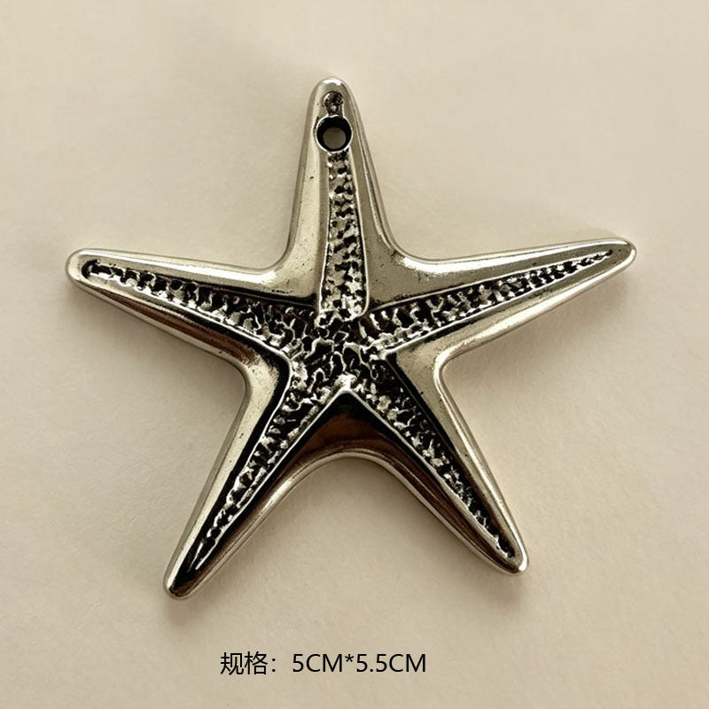 Wholesale Seaside Double-Layer Starfish Beaded Pendant Necklace for Women Summer Long Style with Skirt Sweet Cool Sexy Style Stacked Accessories Necklace