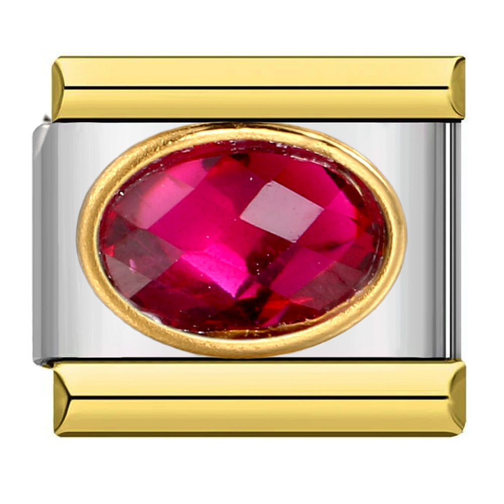 Wholesale  Italian Charm Bracelet 9mm DIY  Welded Oil Drip Creative Stainless Steel Composable Bracelet