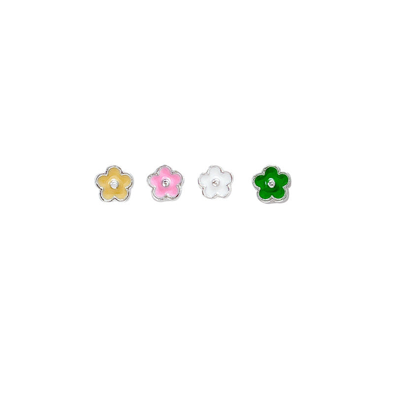 Wholesale Colorful Floral Stud Earrings