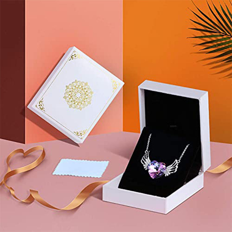 Wholesale Fashion Crystal Pendant Angel Wings Diamond Crystal Necklace