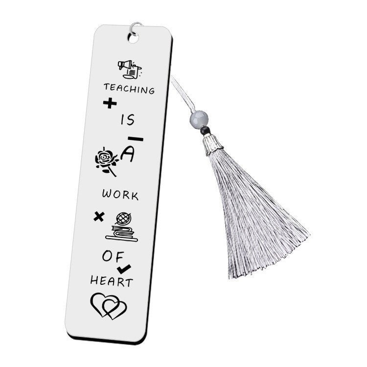 Wholesale Stainless Steel Bookmark Laser Engraved Custom Logo Teacher S Day Gift DIY Bookmark For Boutique Resale