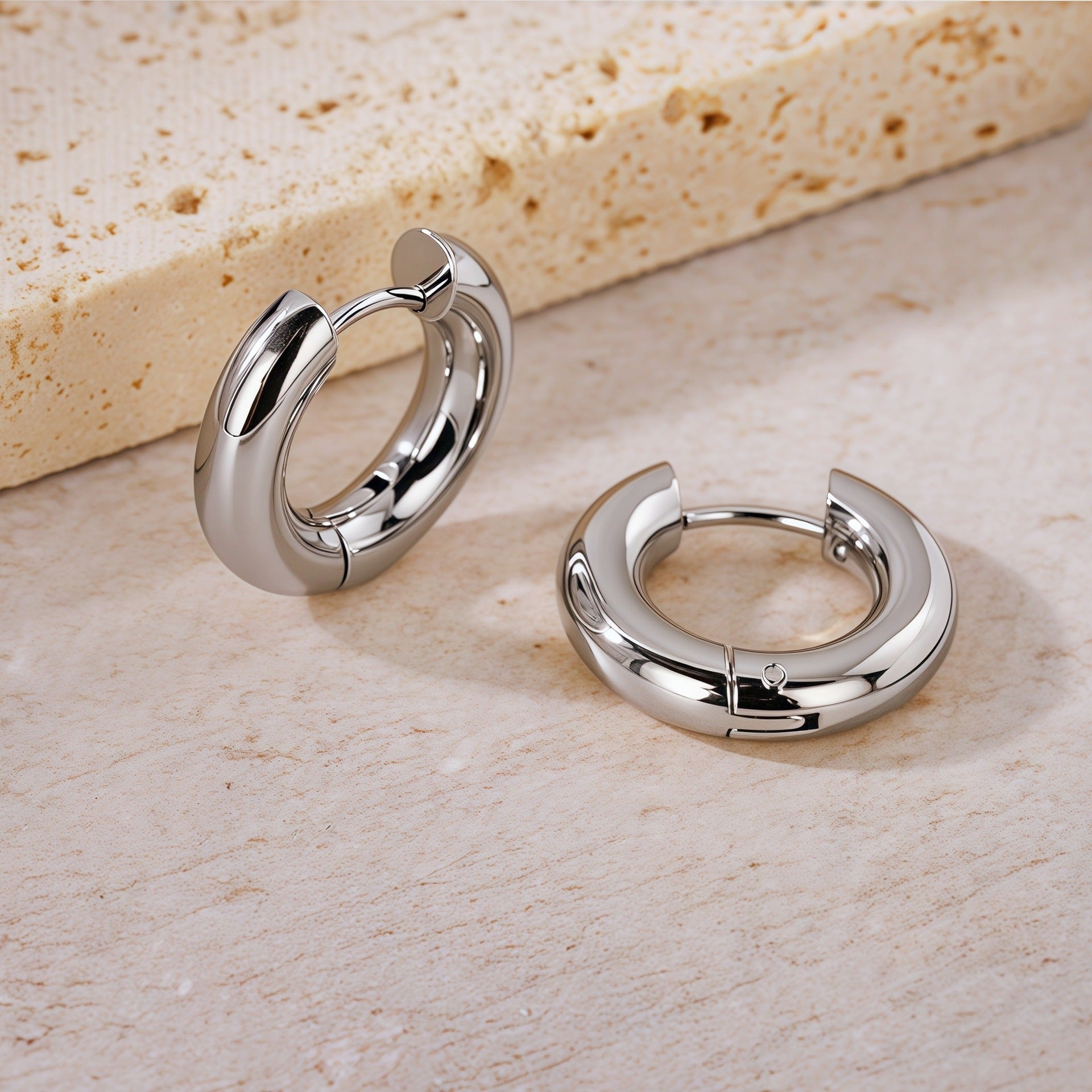 Wholesale Titanium steel hoop earrings