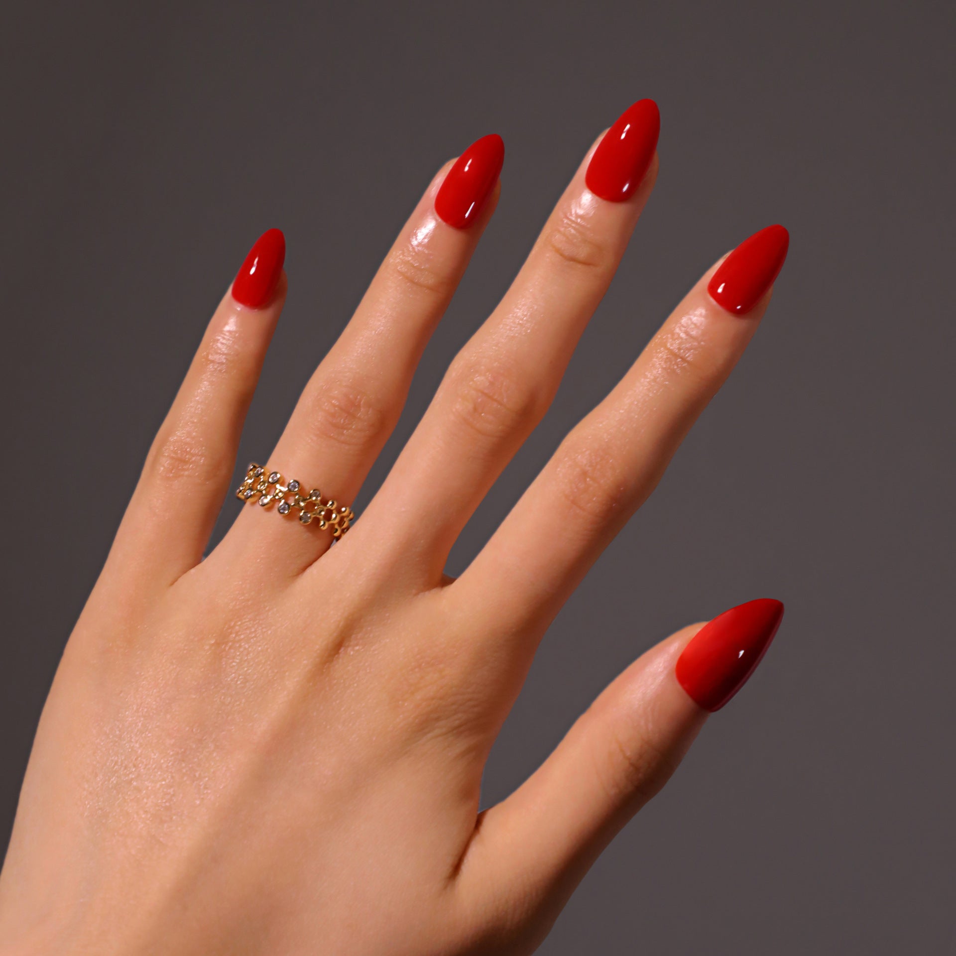 Wholesale 30 Pieces/box Bright Red Nails Kits Nail Stickers