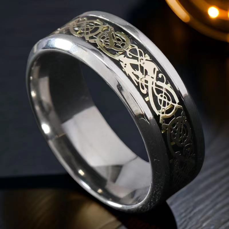 Wholesale Stainless Steel Rings Dragon Pattern Ring ACC-RS-Ruih002