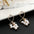 Wholesale Silver Needle Pearl  Rose Bow Front and Back Large Earrings