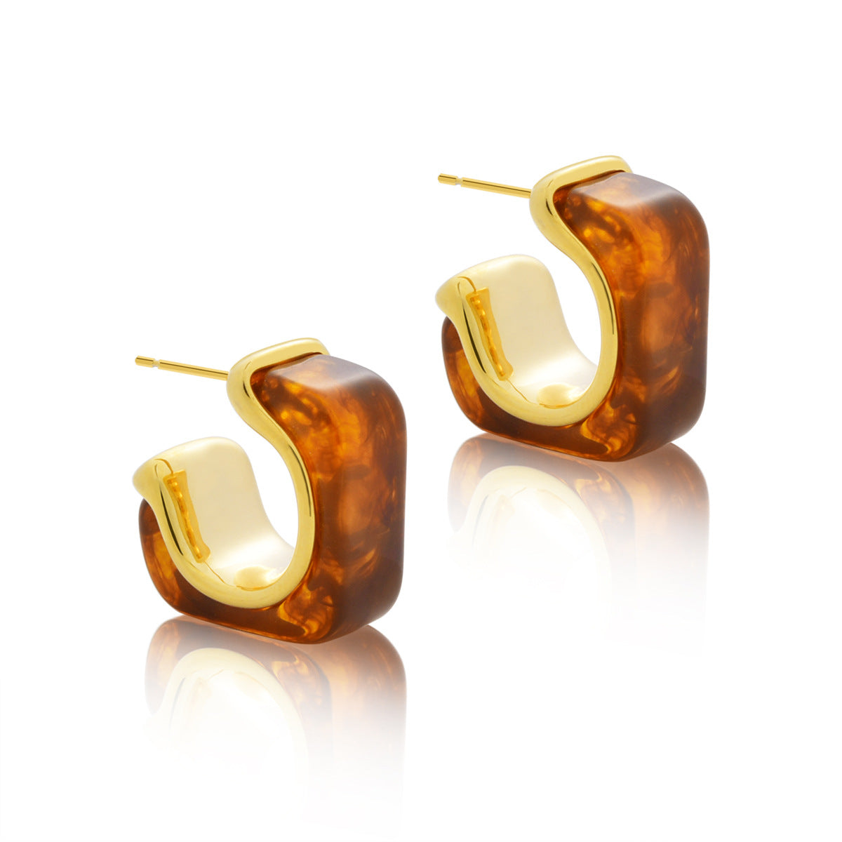 Wholesale Retro Style Maillard Brown Earrings