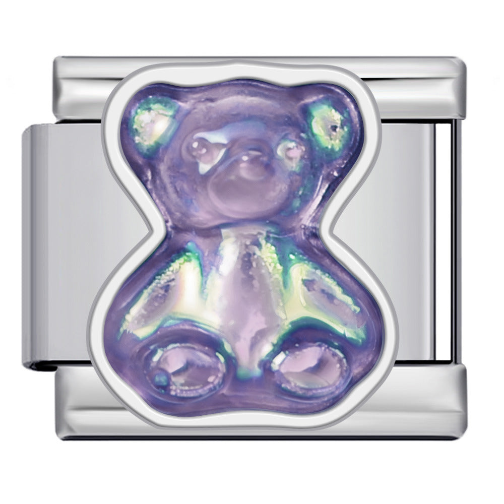 Wholesale 9mm Italian Charm Starter Bracelets DIY square Single Section Creative Stainless Steel Composable Bracelet