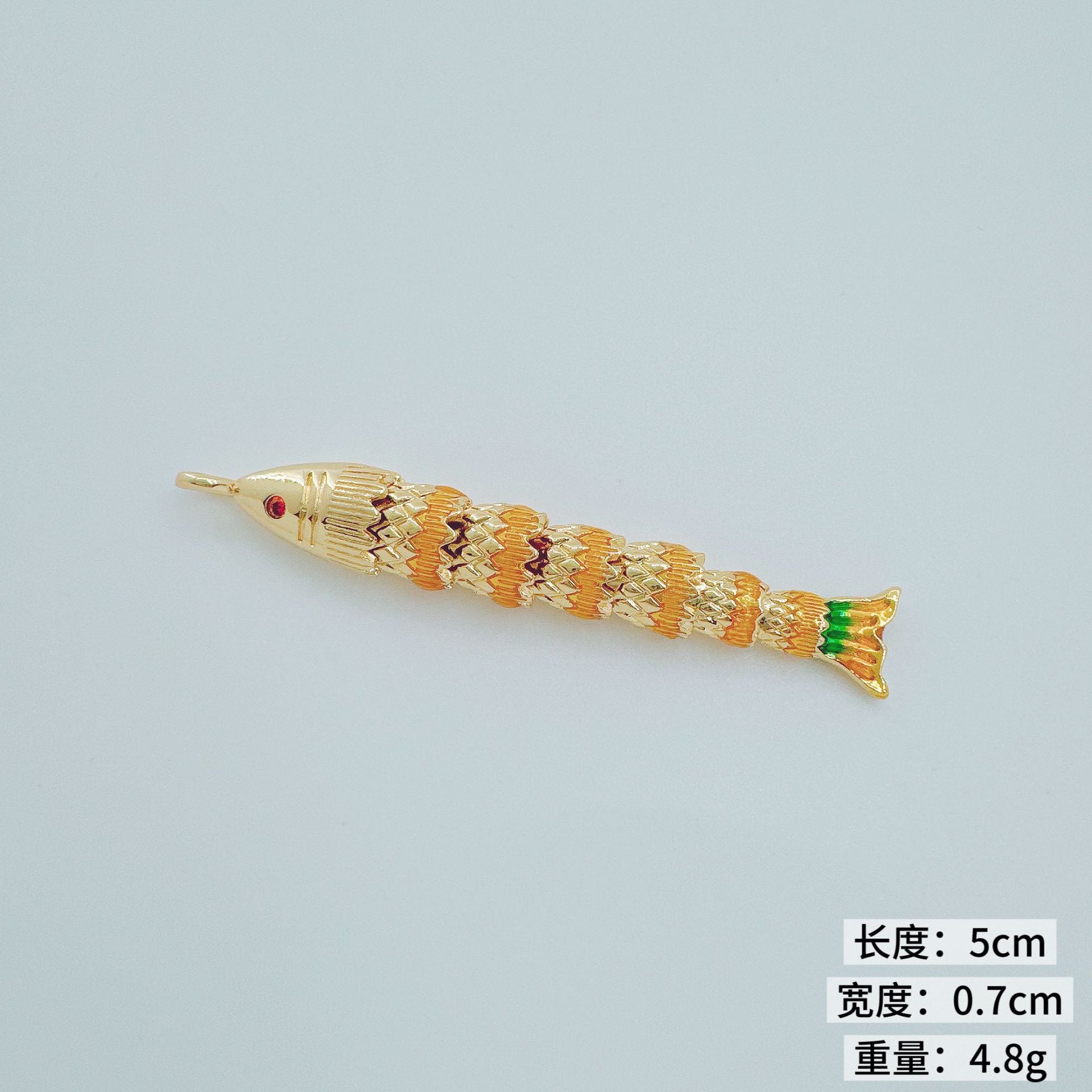Wholesale Electroplated Copper Colorful Koi Fish Necklace Ocean Series Jewelry Accessory