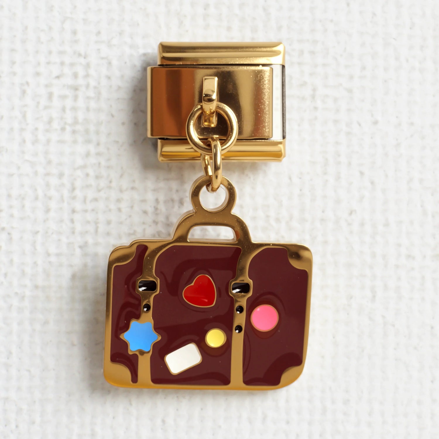 Wholesale Stylish Italian Charm Modular Bracelet Stainless Steel Electroplated DIY Accessory