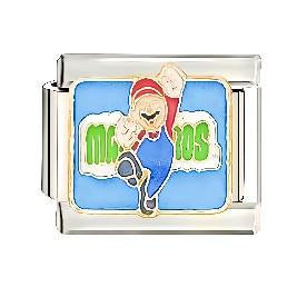 Wholesale  Italian Charm Starter Bracelets DIY square Single Section Creative Stainless Steel Composable Bracelet