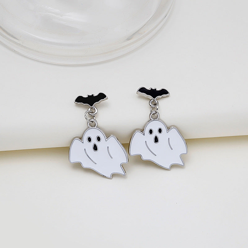 Wholesale Halloween Funny Skull Ghost Cross Earrings ACC-ES-MDD041