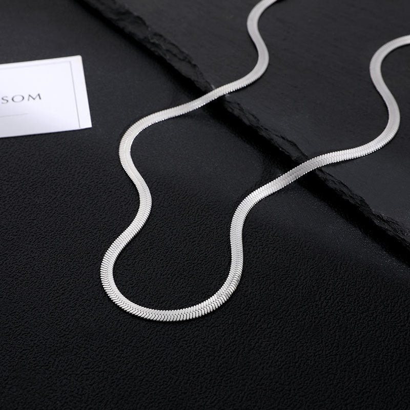 Wholesale Titanium Steel Non-fading Snake Bone Chain Necklace ACC-NE-Meihun006