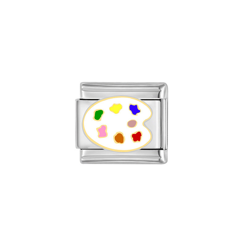 Wholesale Italian Charm Bracelet 9mm DIY Splicing Paint Stainless Steel Composable Bracelet