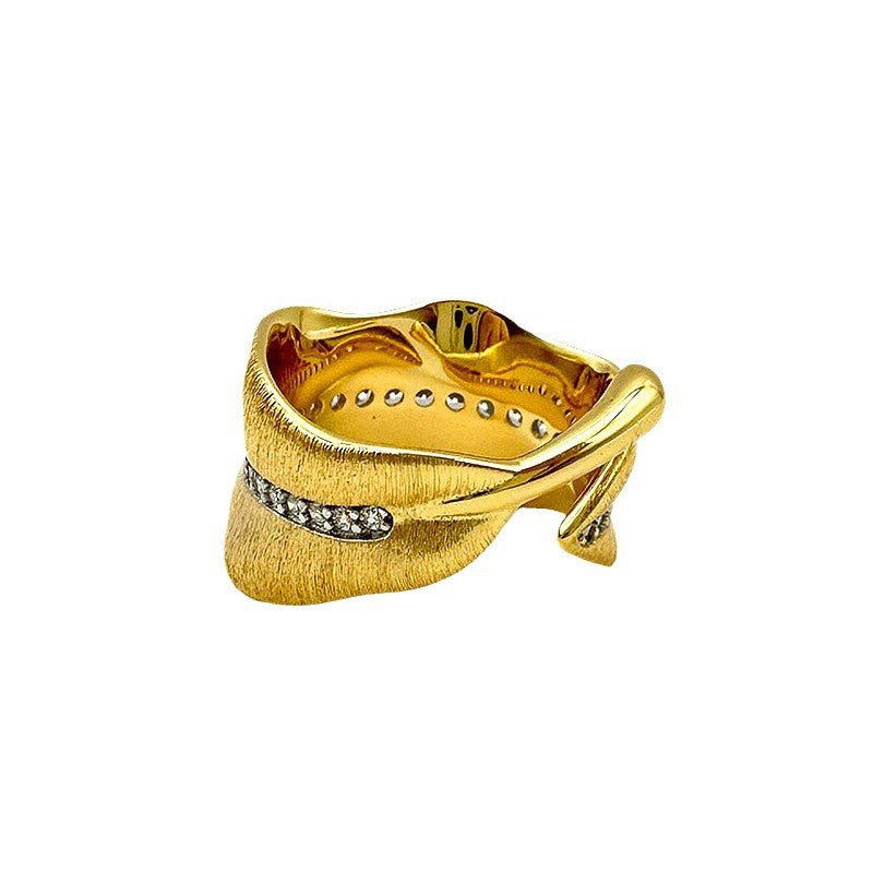 Wholesale banana leaf ring women light luxury