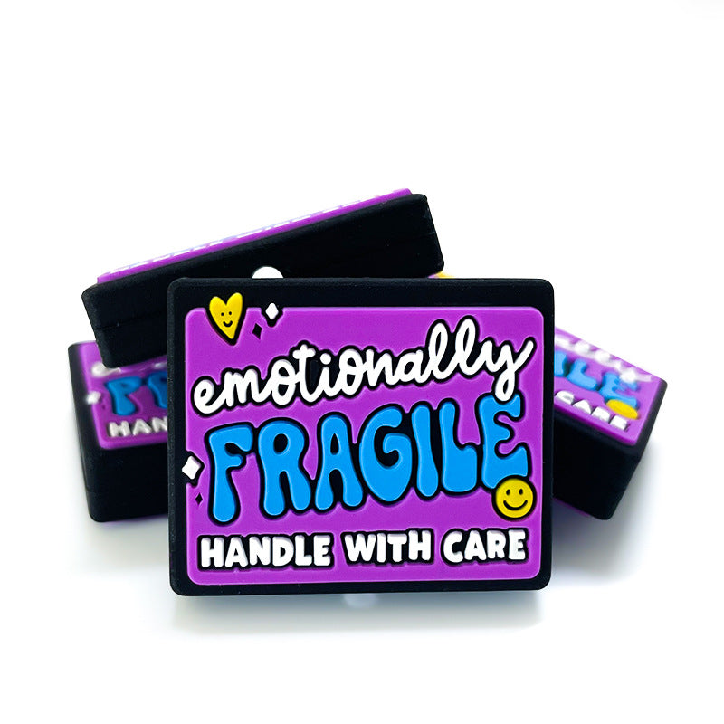 Wholesale 10pcs Cartoon English Phrases Focal Beads DIY Bead Accessories ACC-BDS-WDX137