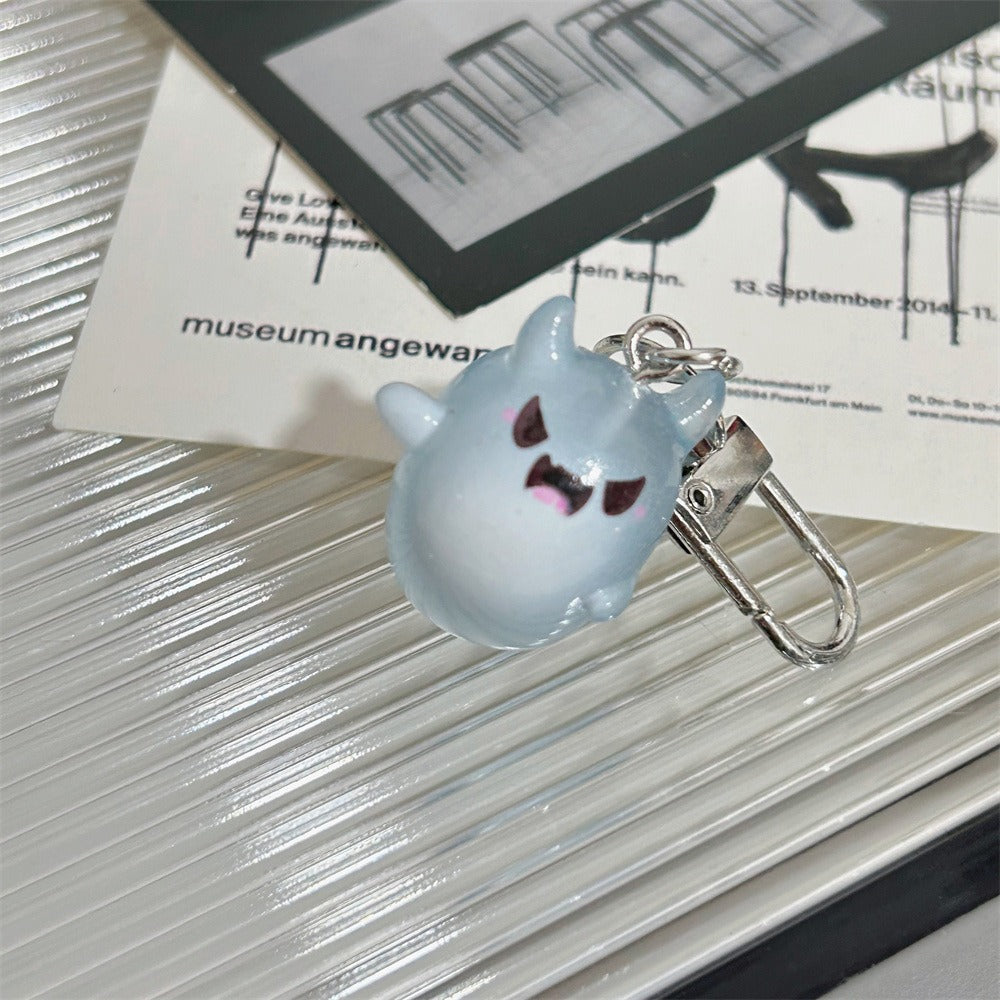 Wholesale Glow-in-the-Dark Laughing Ghost Resin Keychain  Bag Charm Gift