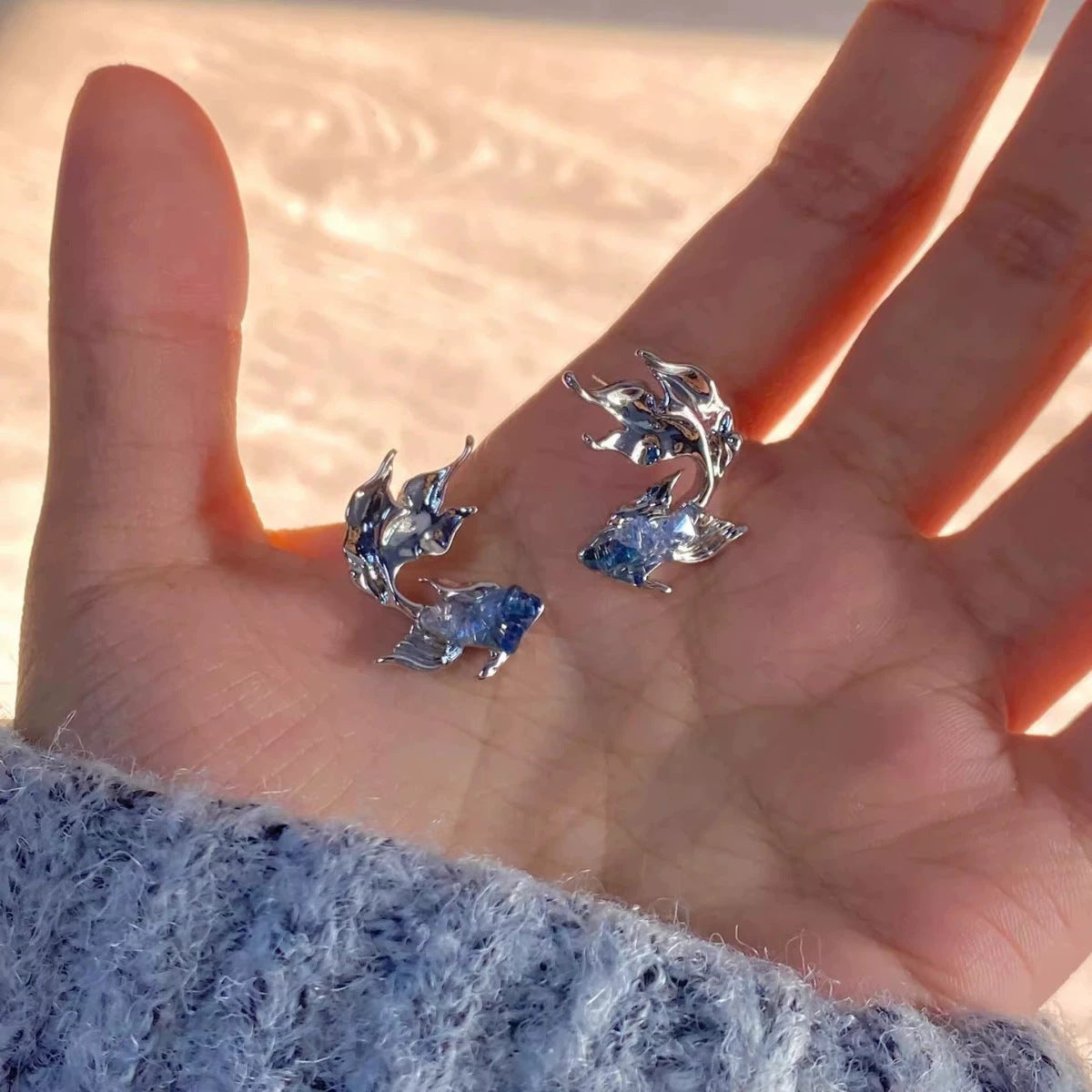 Wholesale  Gradient Koi Earrings