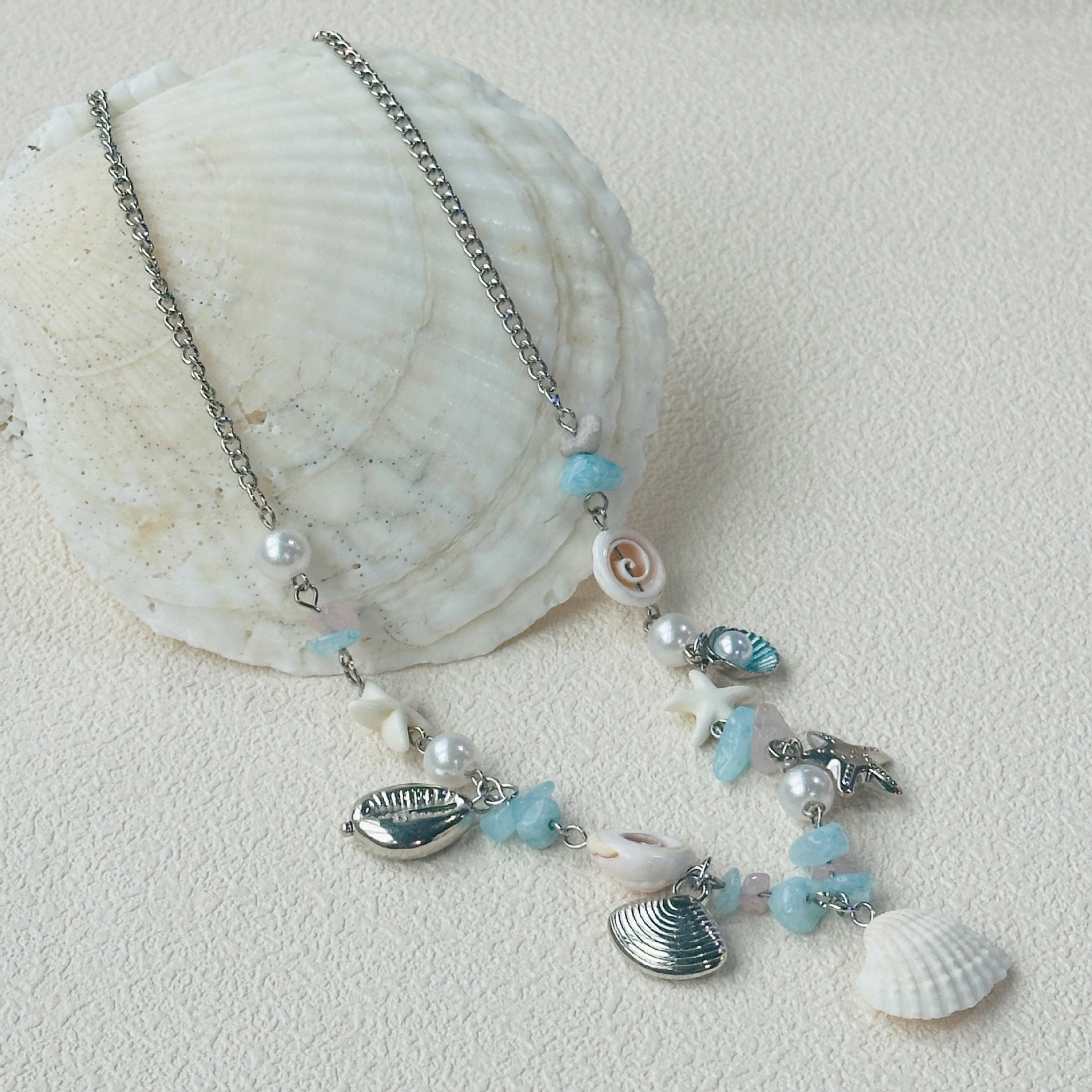 Wholesale Summer seaside pearl shell necklace