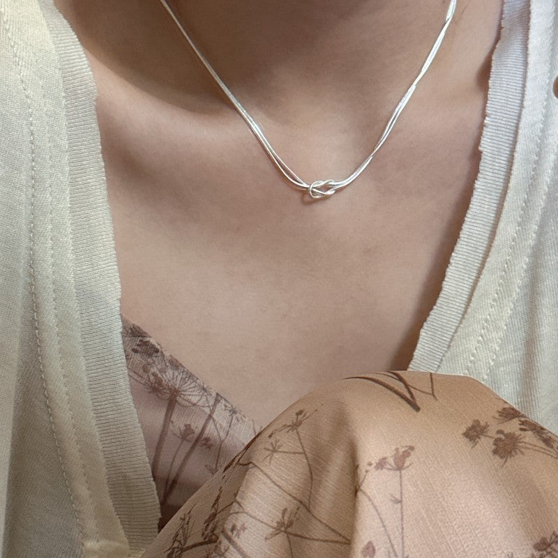 Wholesale Gold Stainless Steel Snake Chain Necklace,  Geometric Design,  Couple Jewelry Accessory