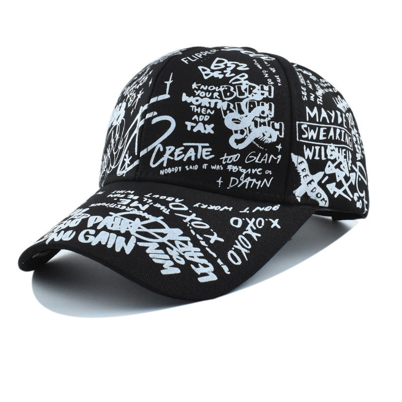 Wholesale Outdoor Cotton Graffiti Print Hat Baseball Caps ACC-HT-XuP012