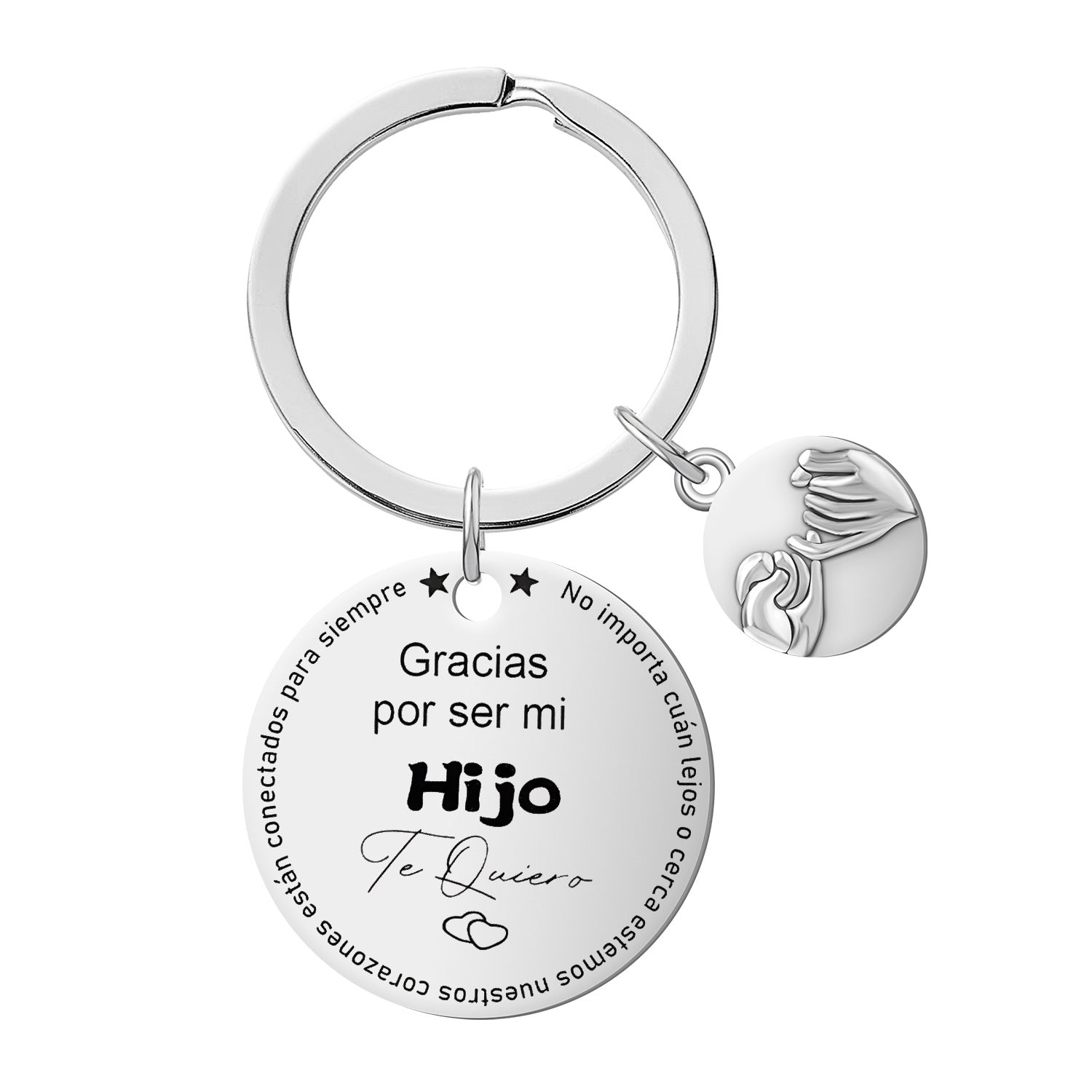 Wholesale creative engraving stainless steel keychain