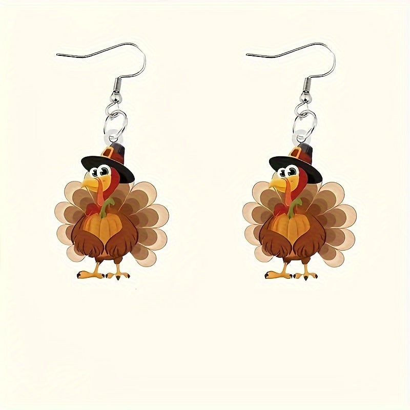 Wholesale  Funny Chick 2D Acrylic Earrings
