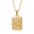 Wholesale  18K gold square brand stainless steel letter pendant necklace