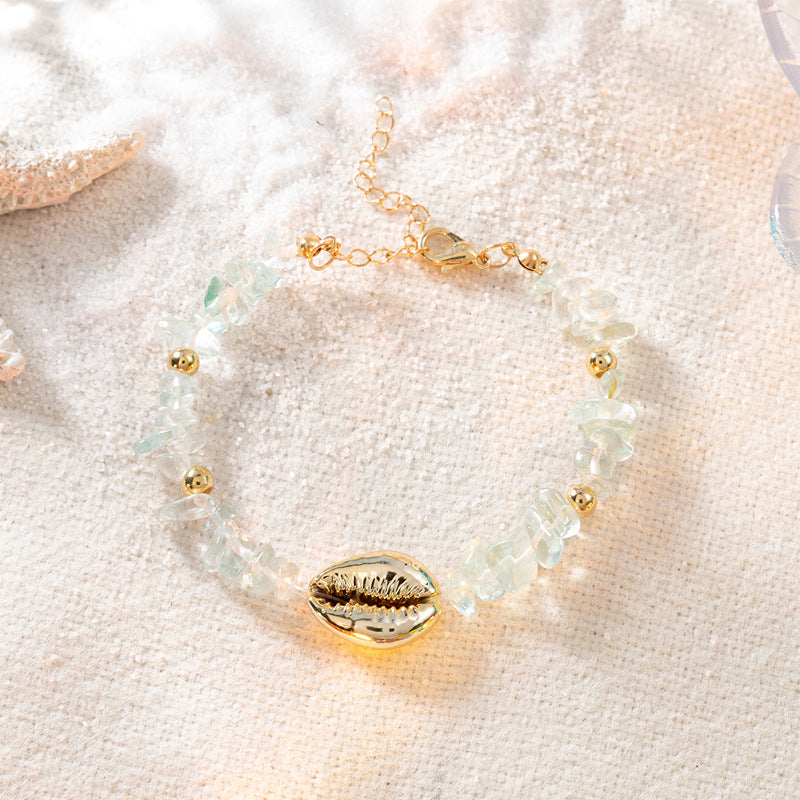 Wholesale Starfish Shell Necklace Adjustable Braided Bracelet Necklace Set ACC-NE-XLH003