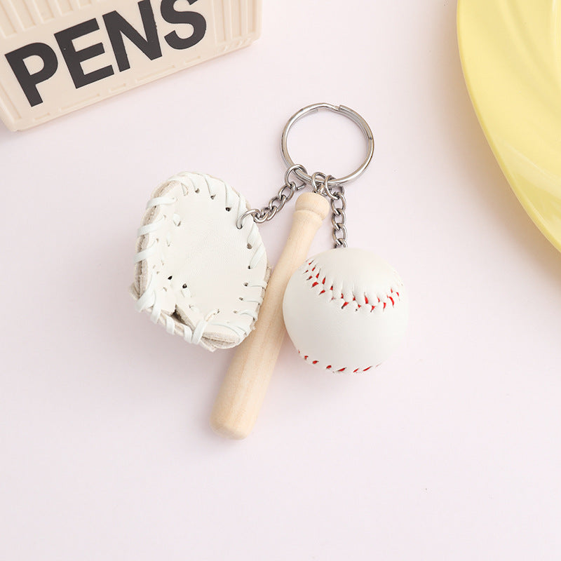 Wholesale  Mini Baseball Three-Piece Keychain
