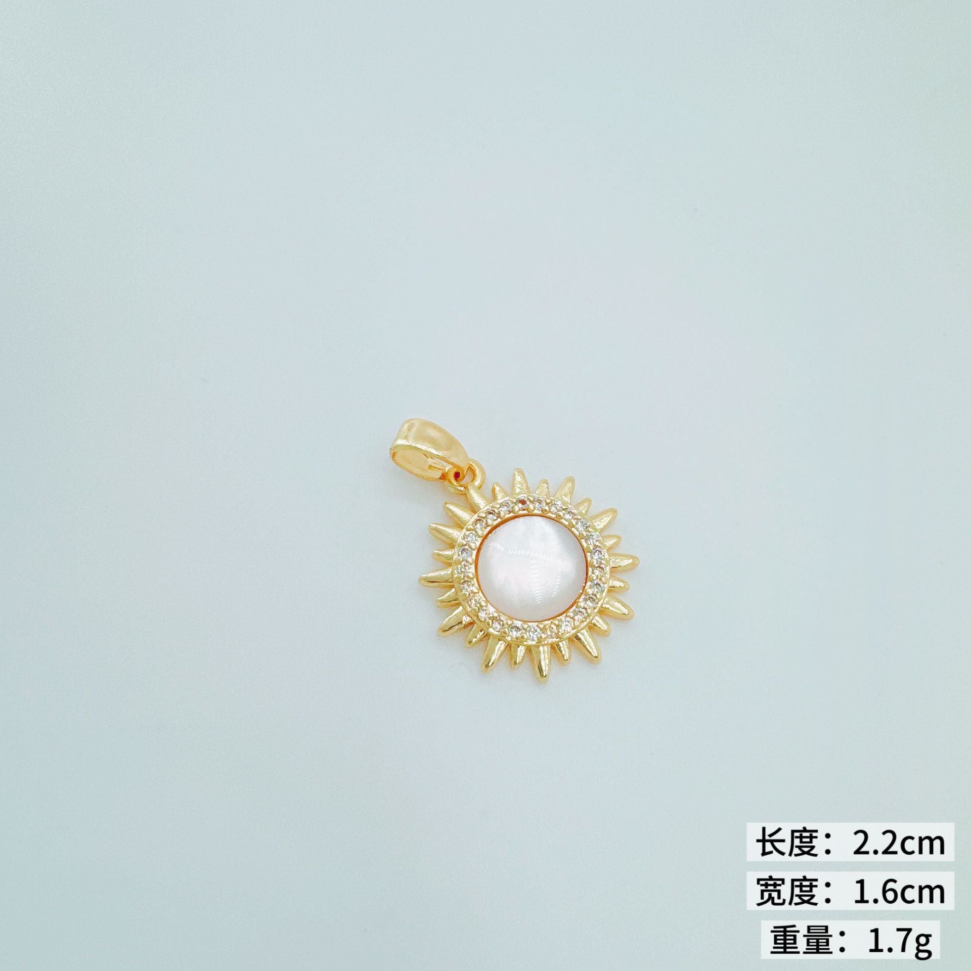 Wholesale Mother-of-Pearl Heart Sun Pendant Necklace - Casual Fashion Jewelry Accessory