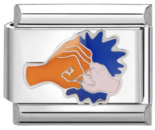 Wholesale 9mm Italian Charm Starter Bracelets DIY square Single Section Creative Stainless Steel Composable Bracelet