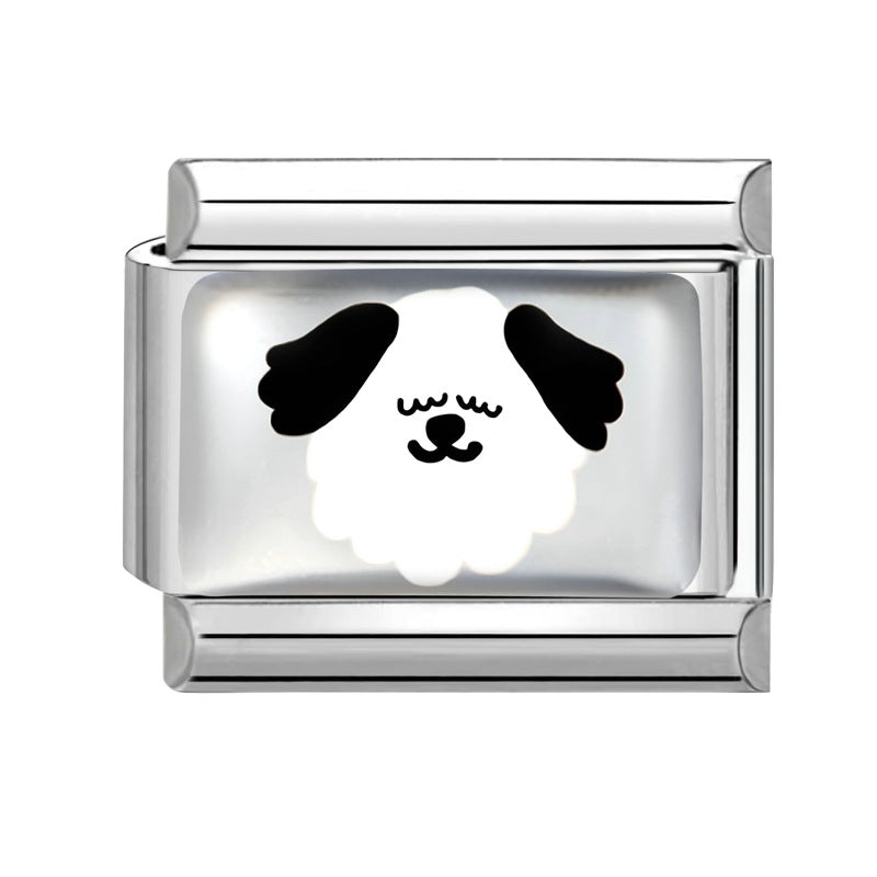 Wholesale 9mm Italian Charm Starter Bracelets DIY Pet Series Stainless Steel Composable Bracelet