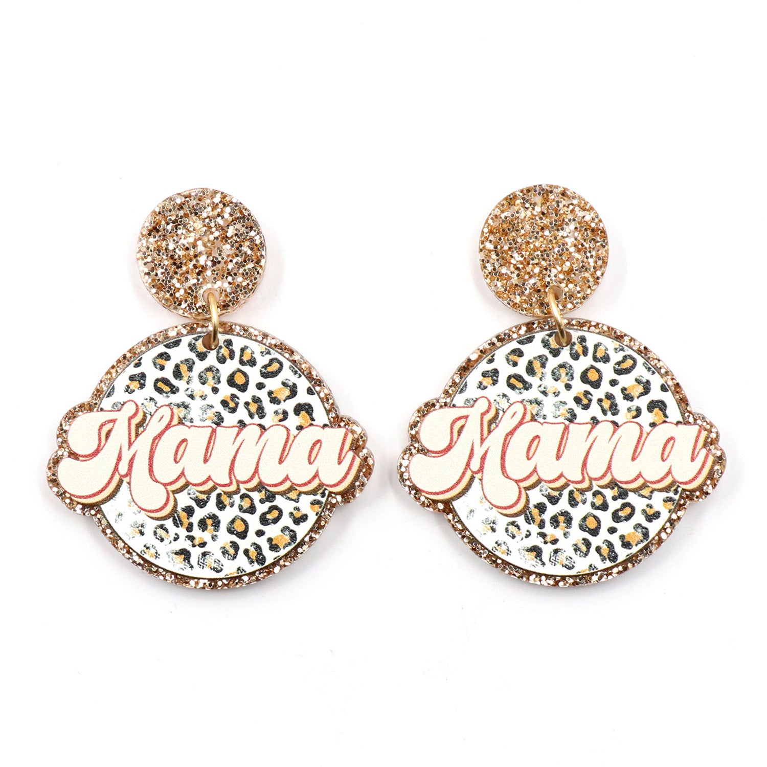 Wholesale  Leopard Mama Earrings Acrylic Jewelry