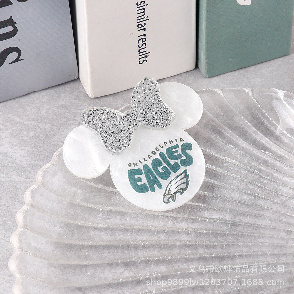 Wholesale 10PCS Acrylic DIY Loose Powder Cartoon Bowknot Brooch Patches