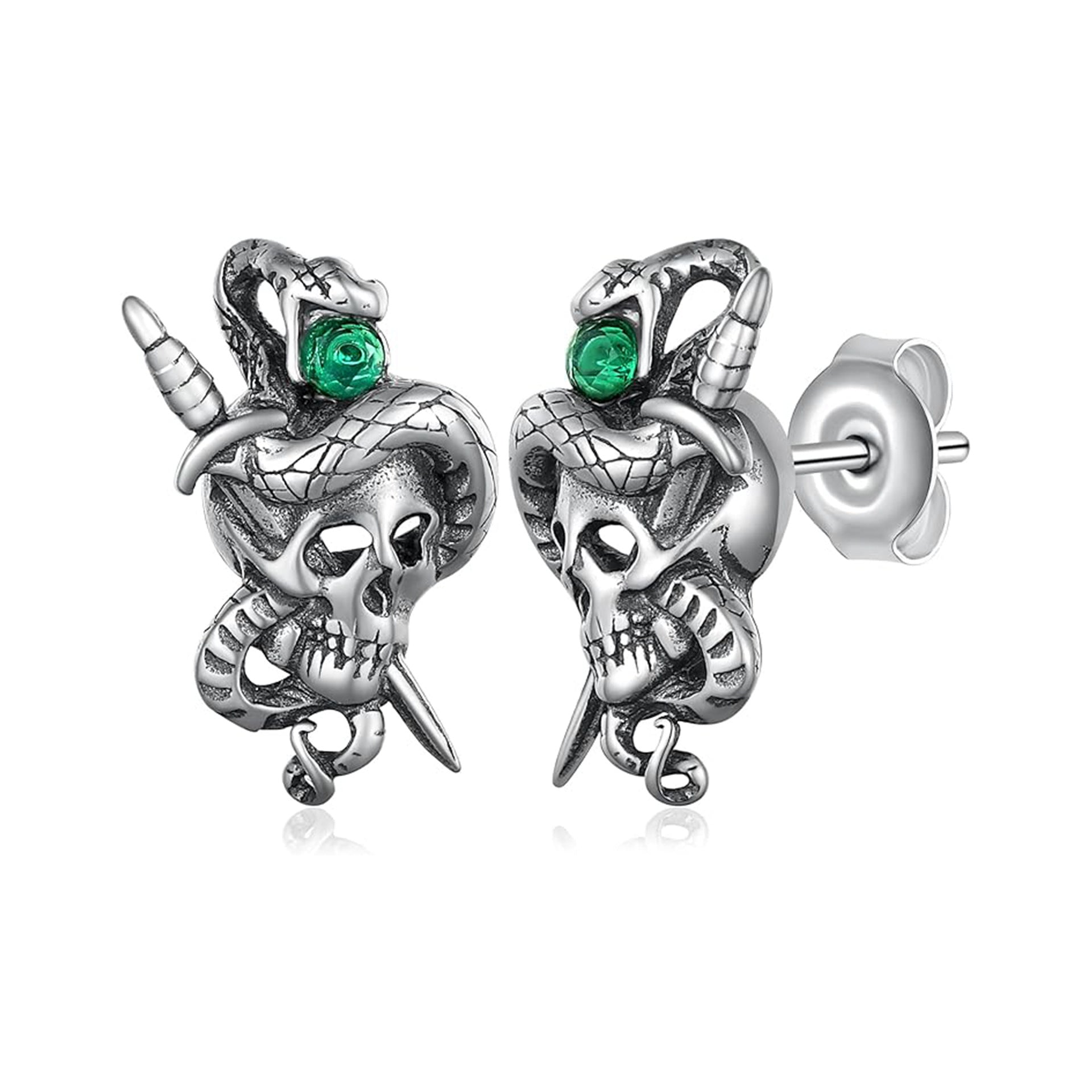 Wholesale Horror Snake Skull Earrings