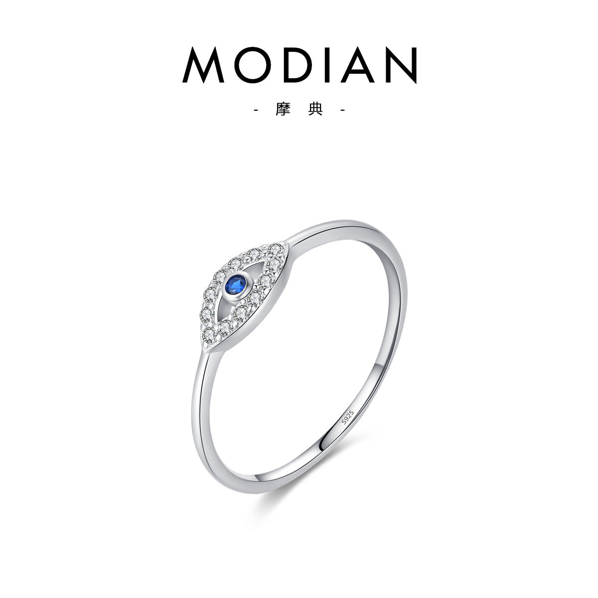 Wholesale S925 Sterling Silver Evil Eye Ring ACC-RS-MoDian010