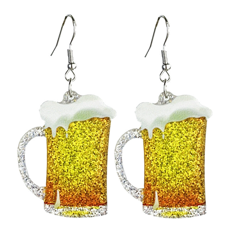 Wholesale Wine Shiny Earrings Colorful  Earrings