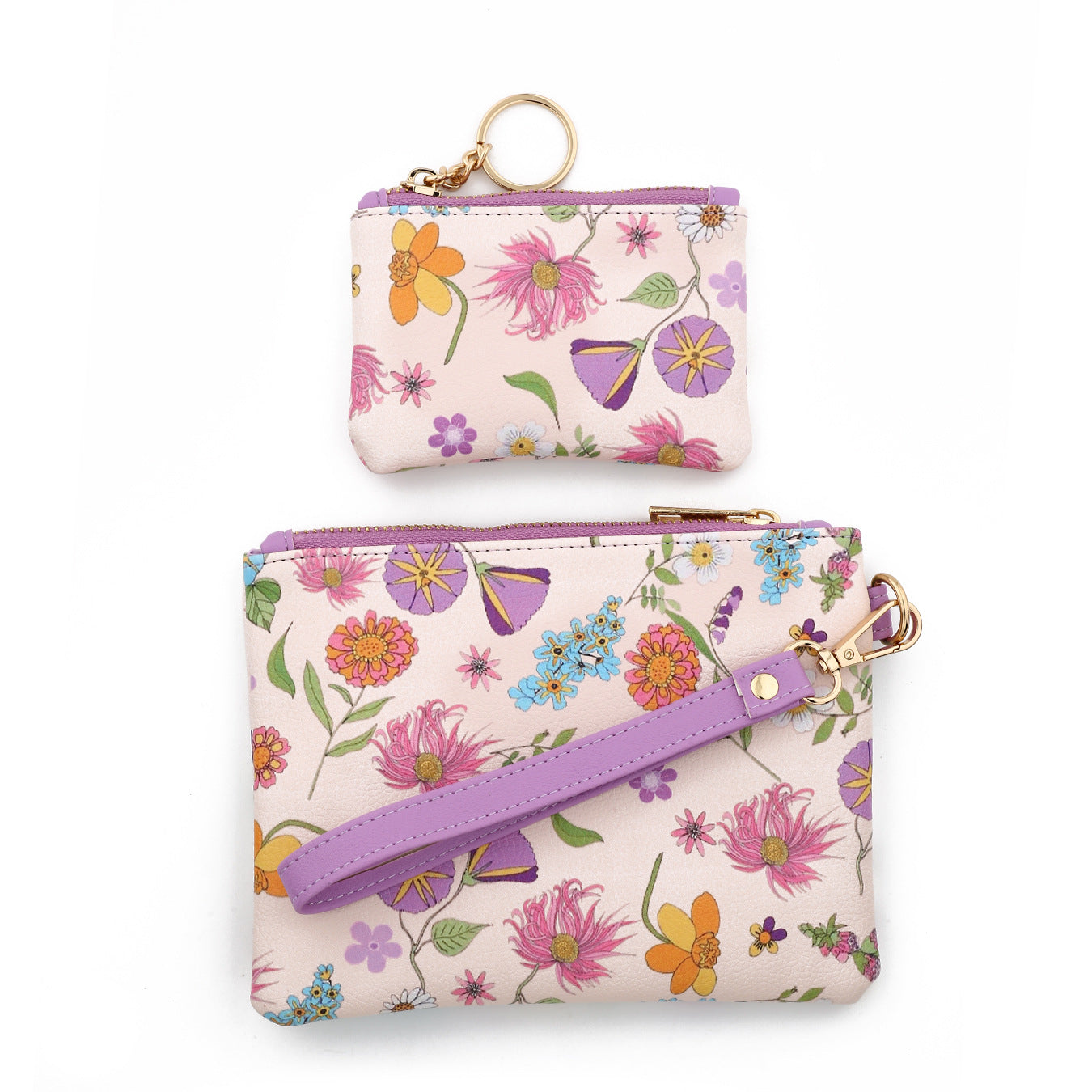 Wholesale Bow-knot card holder Wristlet Keychain