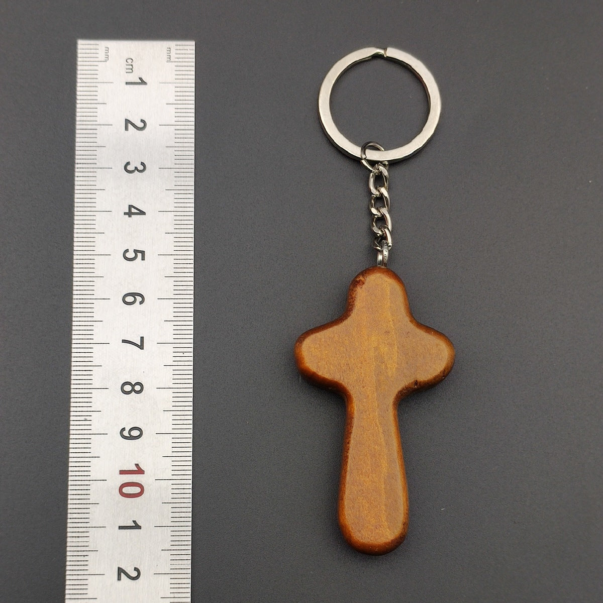 Wholesale Cross Keychain Beech Wood Keychain Wooden Keychains
