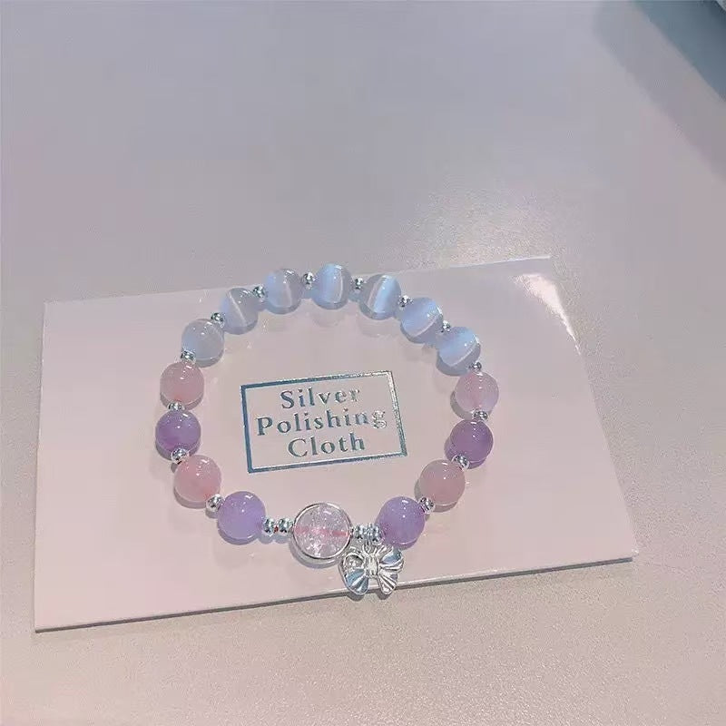 Wholesale Hand-Beaded Acrylic Contion Bracelet - Trendy Fashion Accessory for Everyday Wear,  Gift for