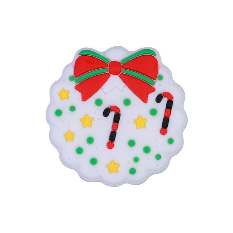 Wholesale 20pcs Christmas Santa Elk Silicone Focal Beads DIY Beaded Pen Accessories ACC-BDS-RongFa020