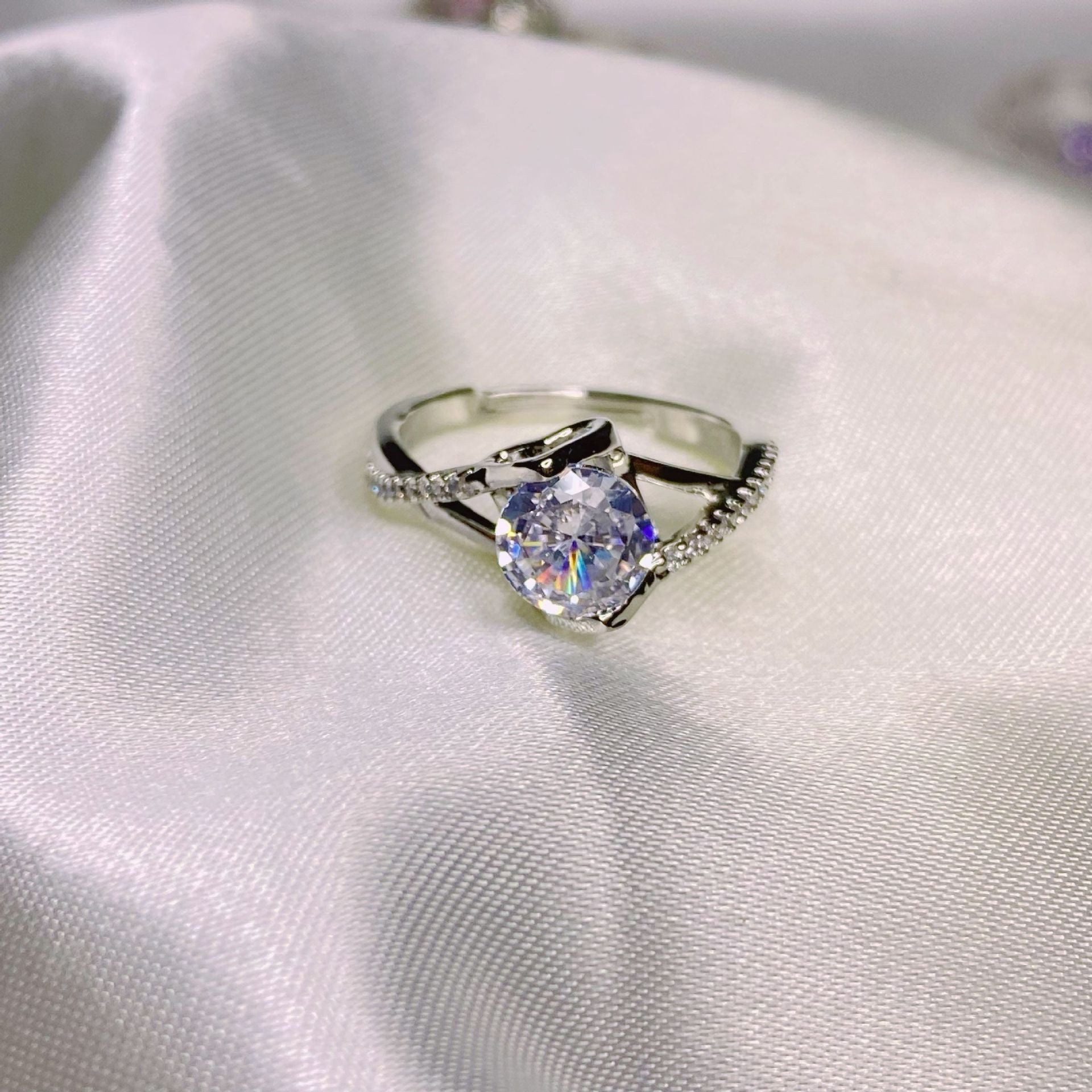 Wholesale Small Pearl Stretchable Adjustable Soft Chain Ring ACC-RS-Hanxi001