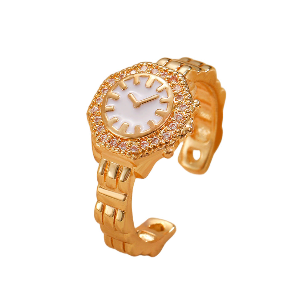 Wholesale copper gold-plated  watch hand open ring
