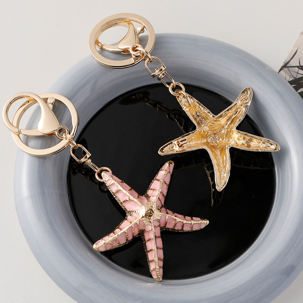 Wholesale Starfish Shell Alloy Keychains ACC-KC-ChenHui004