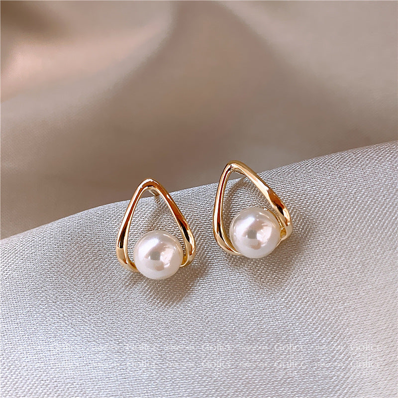 Wholesale 925 Silver Needle Pearl Earrings Bow Knot Stud Earrings Retro Vintage Earrings ACC-ES-SenWai002