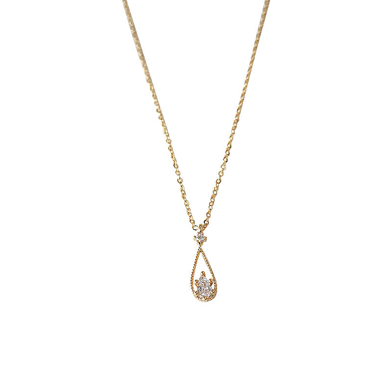 Wholesale French Commuter Zircon Clavicle Necklace,  Elegant Design,  Jewelry Accessory for Women